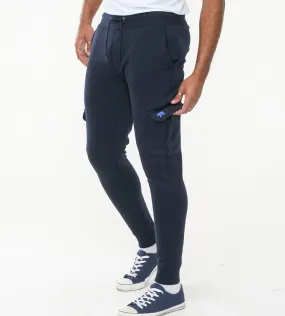 D555 Men's Navy Joggers with Cargo Pocket and Ribbed Cuffs (TILDEN 1)